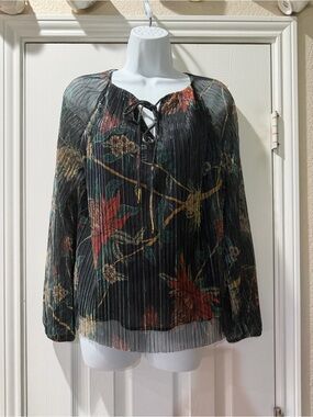 Johnny Was Evelina Metallic Blouse XS